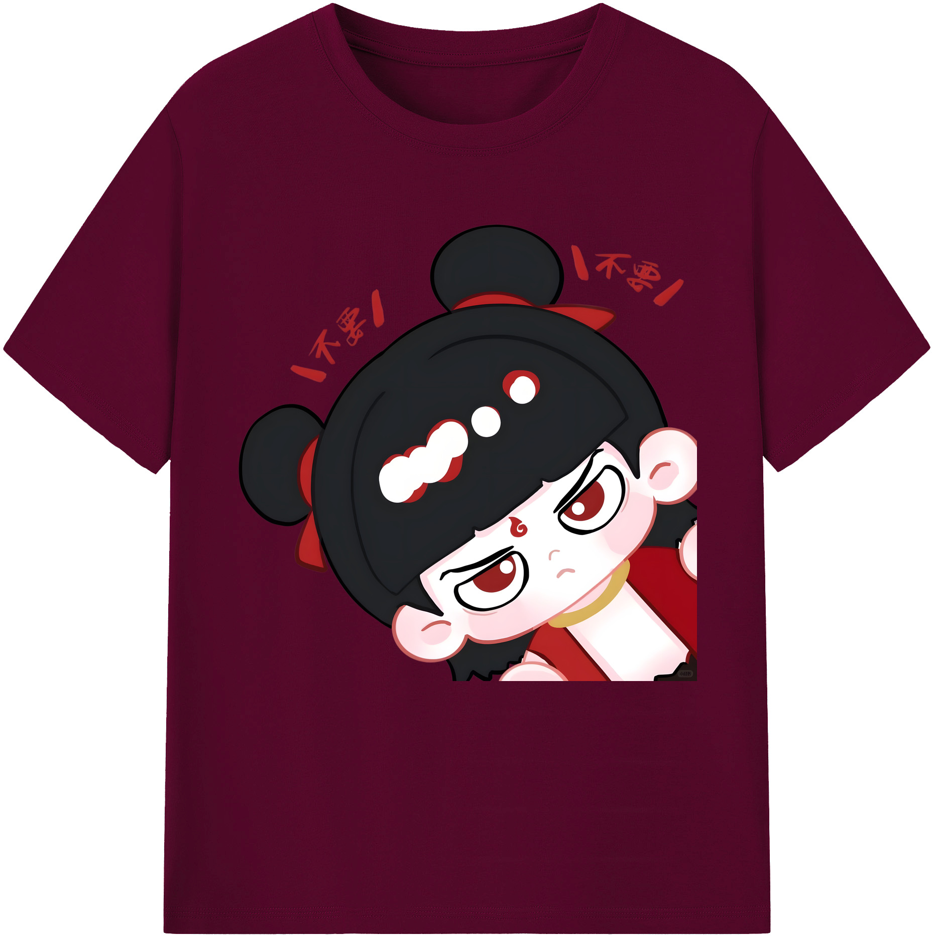 （画像用） Ne Zha 2 ナタ 魔童の大暴れ レディースカジュアルプリントTシャツ（綿100％）
